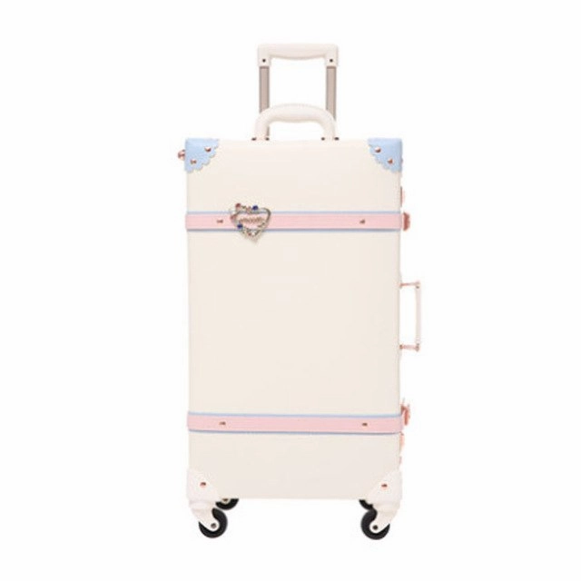 2018 20" - 26" Fashion Girl Retro Rolling Luggage Bagages Pu Leather Suitcase Trunk Vintage Valiz