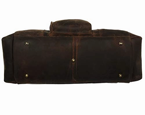21 inch eather Duffel | Travel Overnight Weekend Leather Bag | Sports Gym Duffel for Men