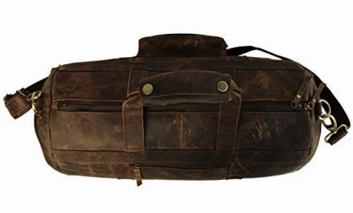 21 inch eather Duffel | Travel Overnight Weekend Leather Bag | Sports Gym Duffel for Men