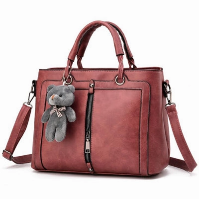 21Club Brand Medium Large Capacity Ladies Totes Zipper Bear Strap Thread Shopping Office Women