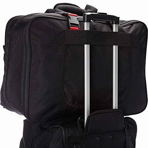 A.Saks 21" Double Expandable Ballistic Nylon Soft Carry-On in Black