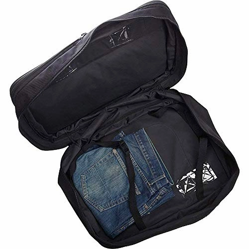 A.Saks 21" Double Expandable Ballistic Nylon Soft Carry-On in Black