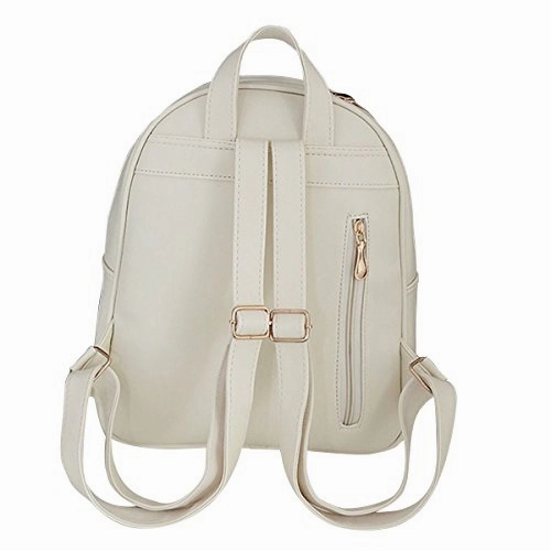 ABage Backpack Purse Set of 4 Pieces School Daypack Handbag Shoulder Bags, Beige