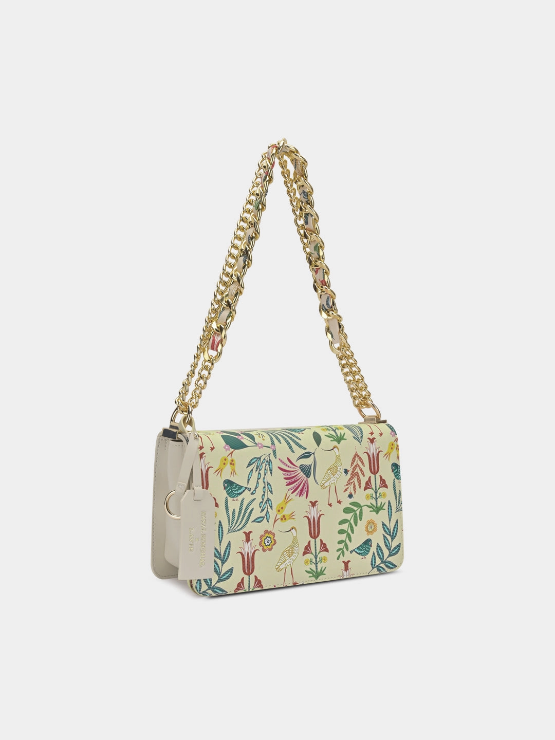 Abutilon Print Flap Sling Bag