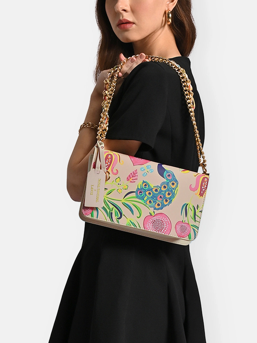 Abutilon Print Flap Sling Bag
