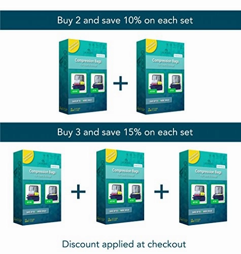 Acrodo Space Saver Packing Bags For Travel - 10-Pack Rolling Compression Bags For Clothing