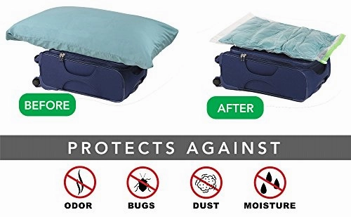 Acrodo Space Saver Packing Bags For Travel - 10-Pack Rolling Compression Bags For Clothing