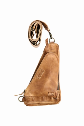 Adept Unisex Sling Bag In Tan
