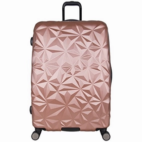 Aimee Kestenberg Women'S 28" Abs Expandable 8-Wheel Upright Checked Luggage, Rose Gold