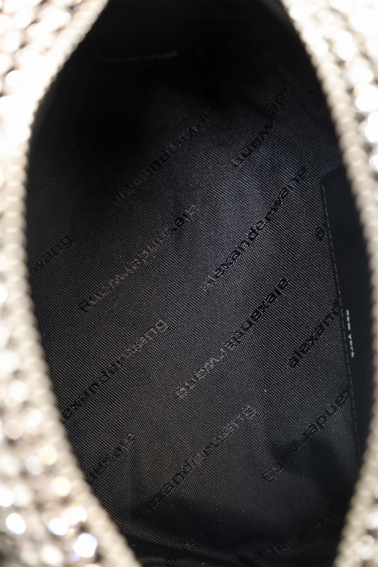 Alexander Wang Black/White Mini Cruiser Crystal Duffle Bag