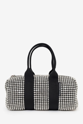 Alexander Wang Black/White Mini Cruiser Crystal Duffle Bag