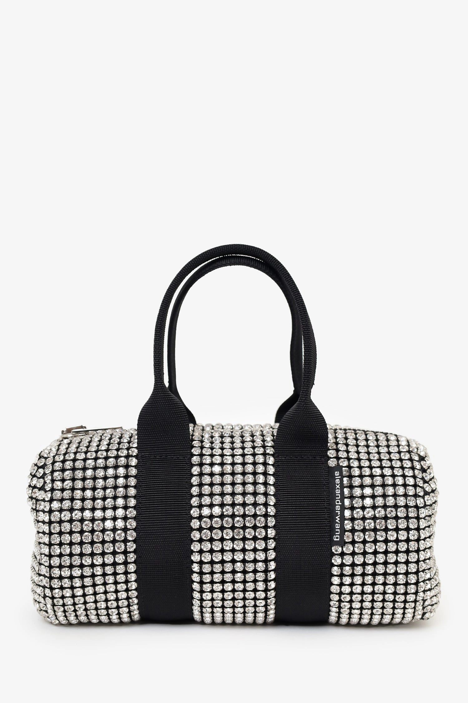 Alexander Wang Black/White Mini Cruiser Crystal Duffle Bag
