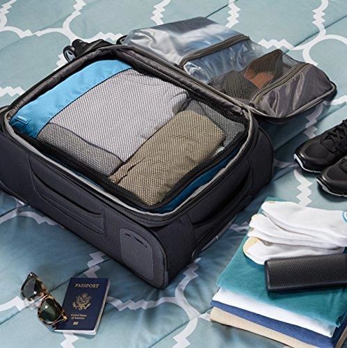 Amazonbasics 4-Piece Packing Cube Set - Large, Sky Blue
