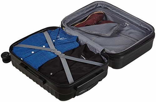 AmazonBasics Hardside Spinner Luggage - 20-Inch, Black