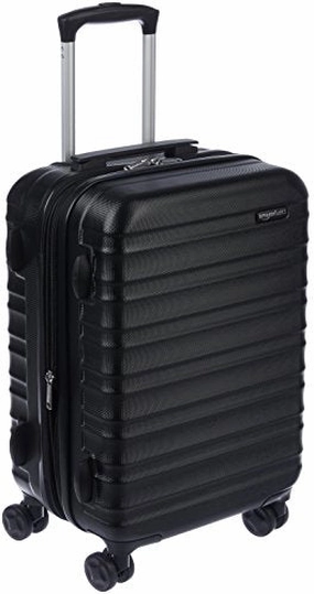 Amazonbasics Hardside Spinner Luggage - 20-Inch, Black