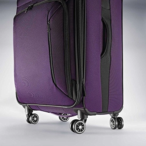 American Tourister Zoom 3 Piece Bundle | 21", 25", Travel Pillow (Purple)