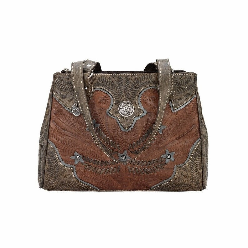 American West Western Handbag Desert Wildflower Tote Brown 5683471 - 12 x 9.5 x 4.5