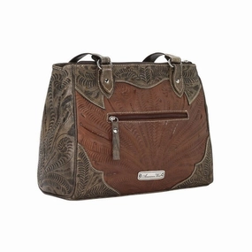 American West Western Handbag Desert Wildflower Tote Brown 5683471 - 12 x 9.5 x 4.5