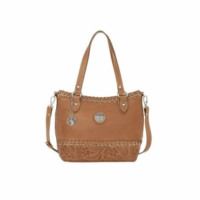 American West Western Handbag Harvest Moon Bucket Tote Tan 6315849 - 11 x 9 x 3