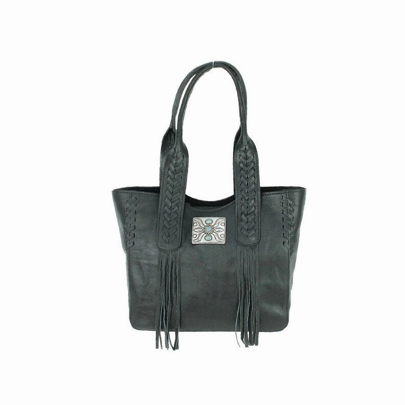 American West Western Handbag Mohave Canyon Small Tote Black 5920915S - 13.5 x 9.5 x 4