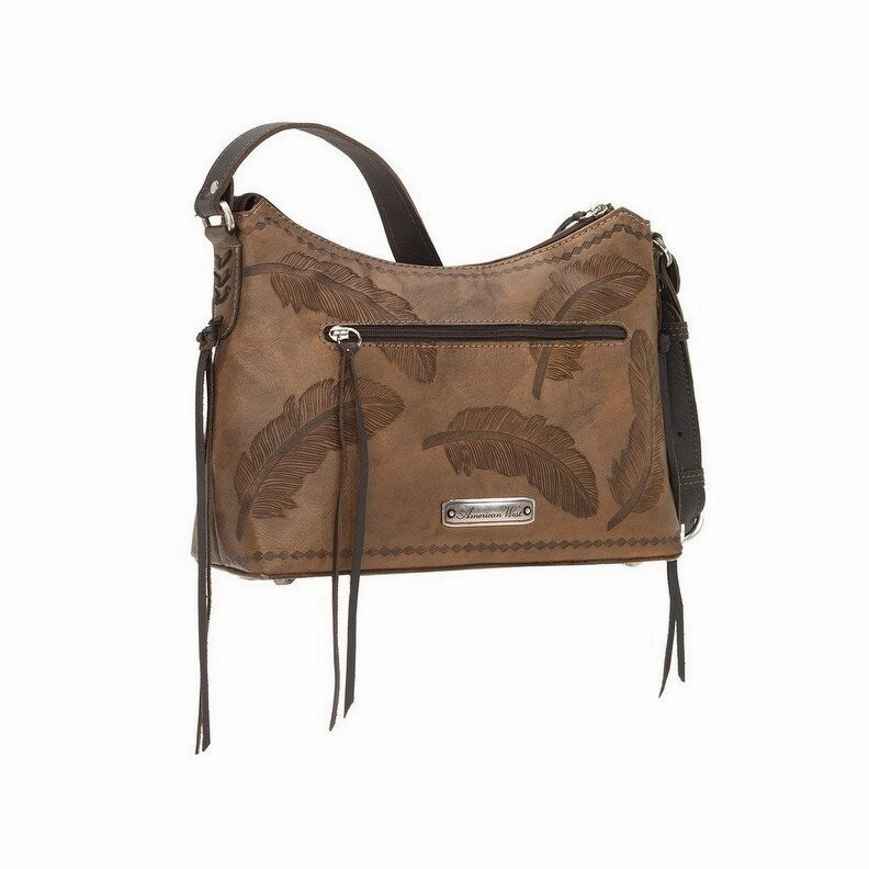 American West Western Handbag Sacred Bird Shoulder Charcoal 7583275 - 11 x 8 x 3.5