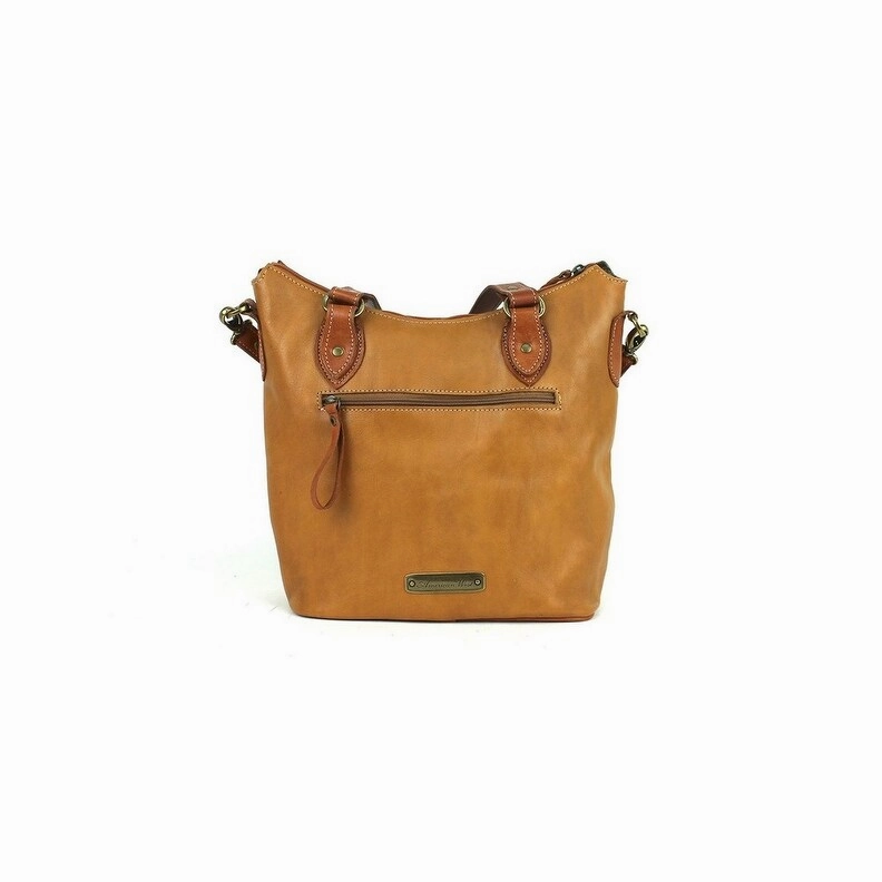 American West Western Handbag Texas Rose Large Tote Tan 8015869 - 12 x 10 x 5