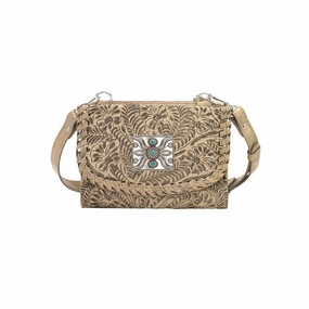American West Western Handbag Texas Two Step Crossbody Sand 5952982 - 7.5 x 5 x 2.5