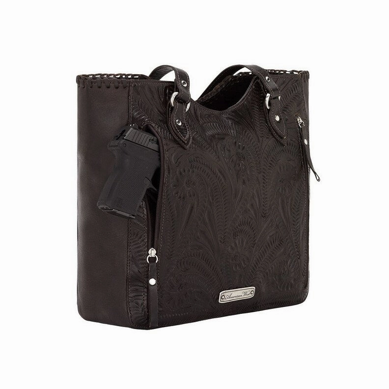 American West Western Handbag Tote Annie's Secret Chocolate 1850965 - 13.5 x 12.5 x 4