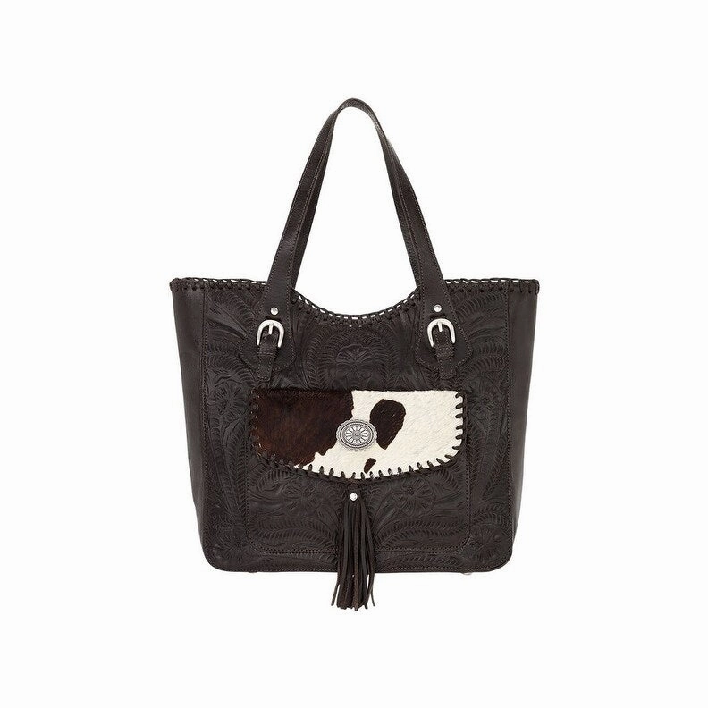 American West Western Handbag Tote Annie's Secret Chocolate 1850965 - 13.5 x 12.5 x 4