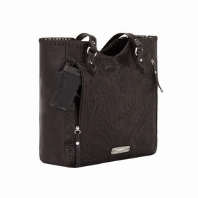 American West Western Handbag Tote Annie's Secret Chocolate 1850965 - 13.5 x 12.5 x 4