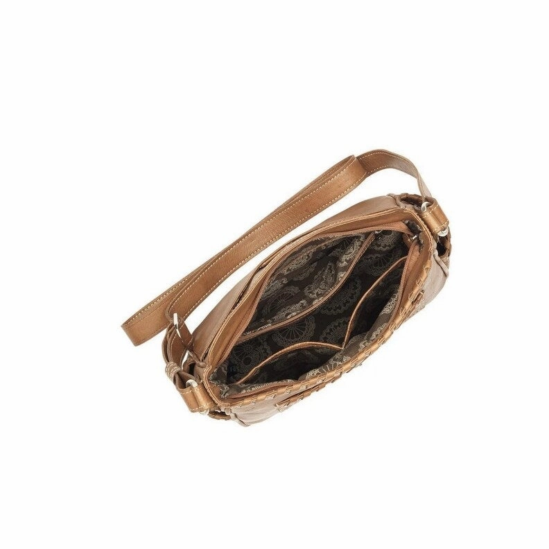 American West Western Handbag Womens Crossbody Brown 6315774 - 9.5 x 9 x 4
