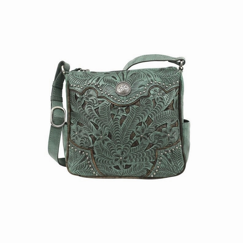American West Western Handbag Womens Inlay Eagle Turq 5578774 - 9.5 x 9 x 4