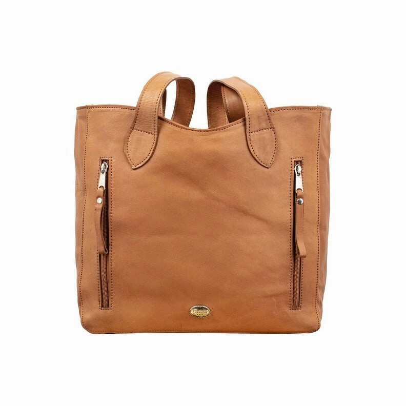 American West Western Handbag Womens Tote Conceal Natural Tan 1515965 - 13 x 12.5 x 4