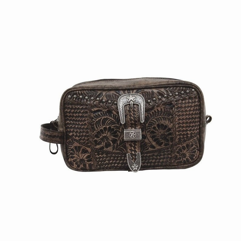 American West Western Toiletry Bag Mens Retro Romance Charcoal 8583264 - 10 x 6.5 x 4