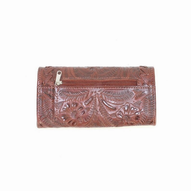 American West Western Wallet Womens Lariats & Lace Chestnut 7385282 - 7.5 x 4