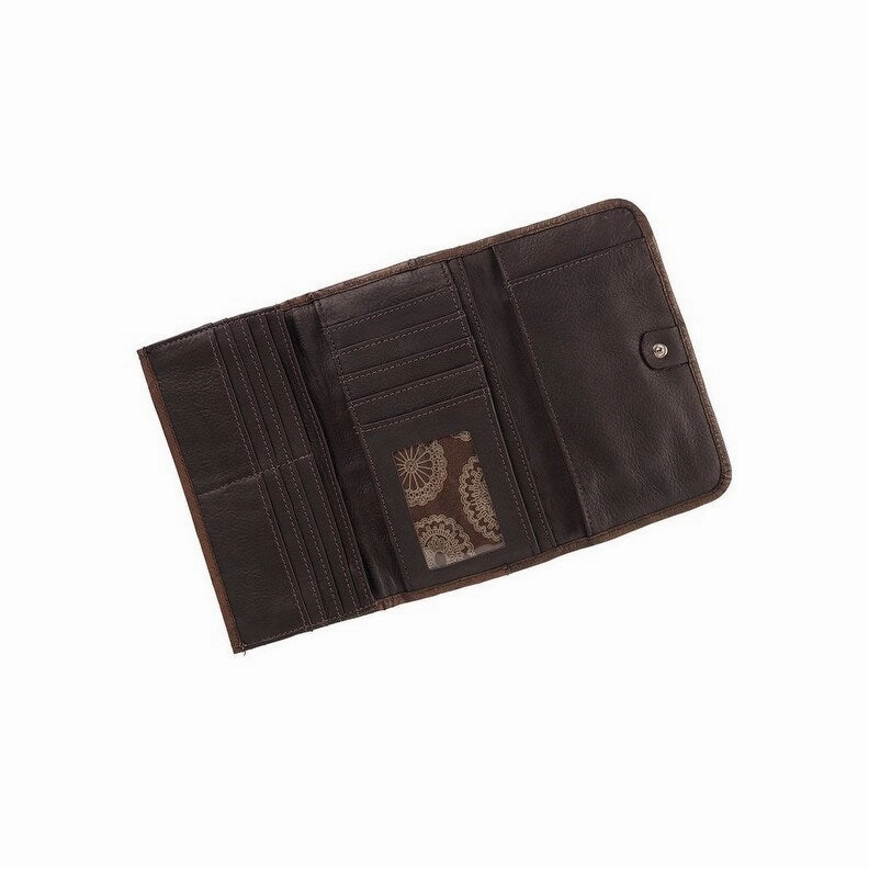 American West Western Wallet Womens Lariats & Lace Chestnut 7385282 - 7.5 x 4