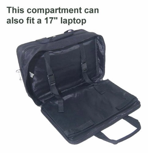 AmeriLeather Leather Expandable Laptop Case (Black)