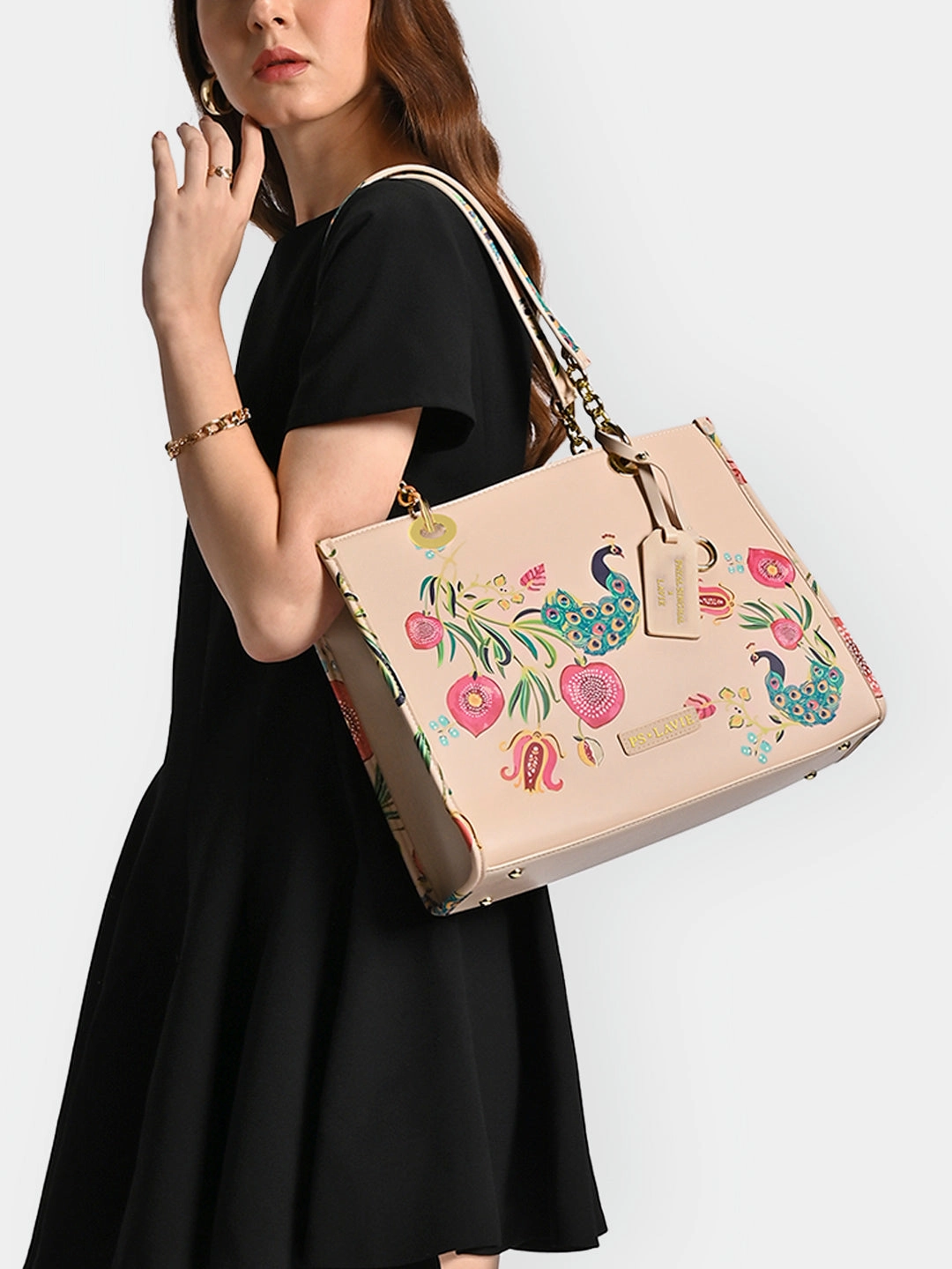Anar Mor Print Large Box Tote Bag