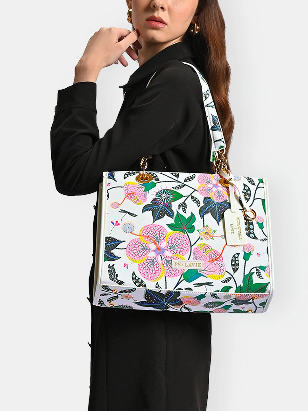 Anar Mor Print Large Box Tote Bag