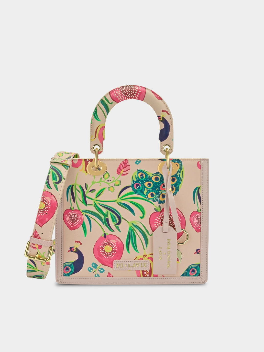 Anar Mor Print Small Box Satchel Bag
