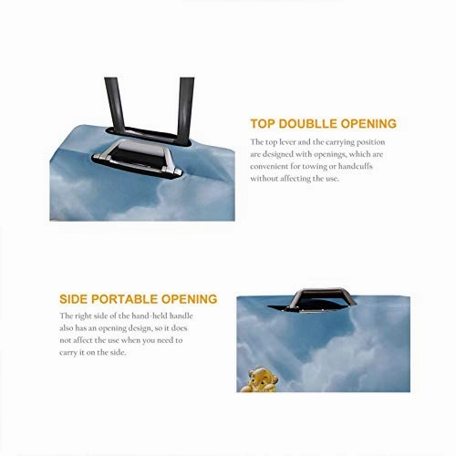 Anime L-ion K-ing Travel Suitcase Protector Luggage Cover Protective Washable With Concealed Zipper Suitable for 18-32 Inch