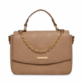 Anne Klein Embossed Flap Crossbody Satchel Handbag