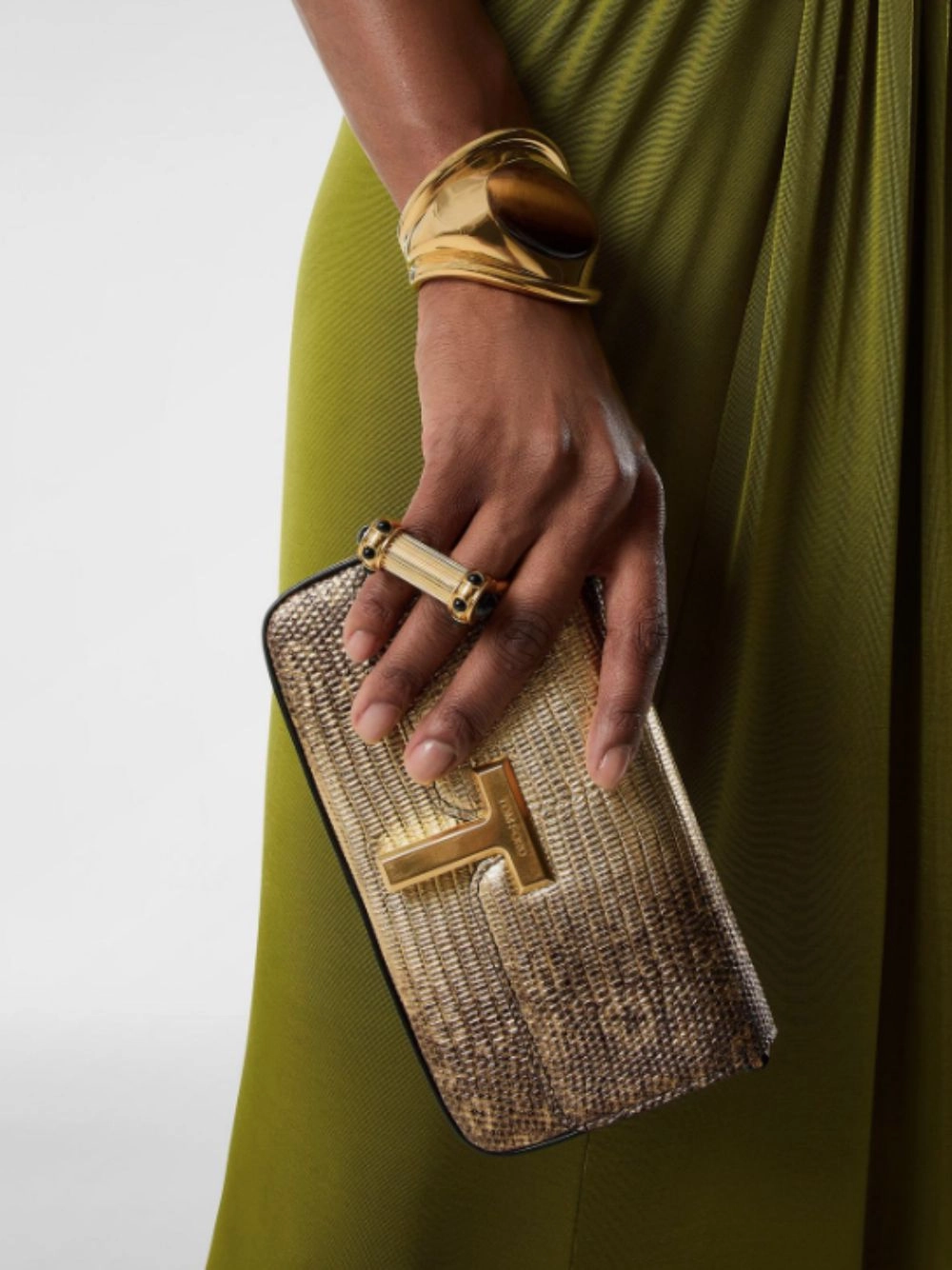 Antique Gold Leather Wallis Mini Bag