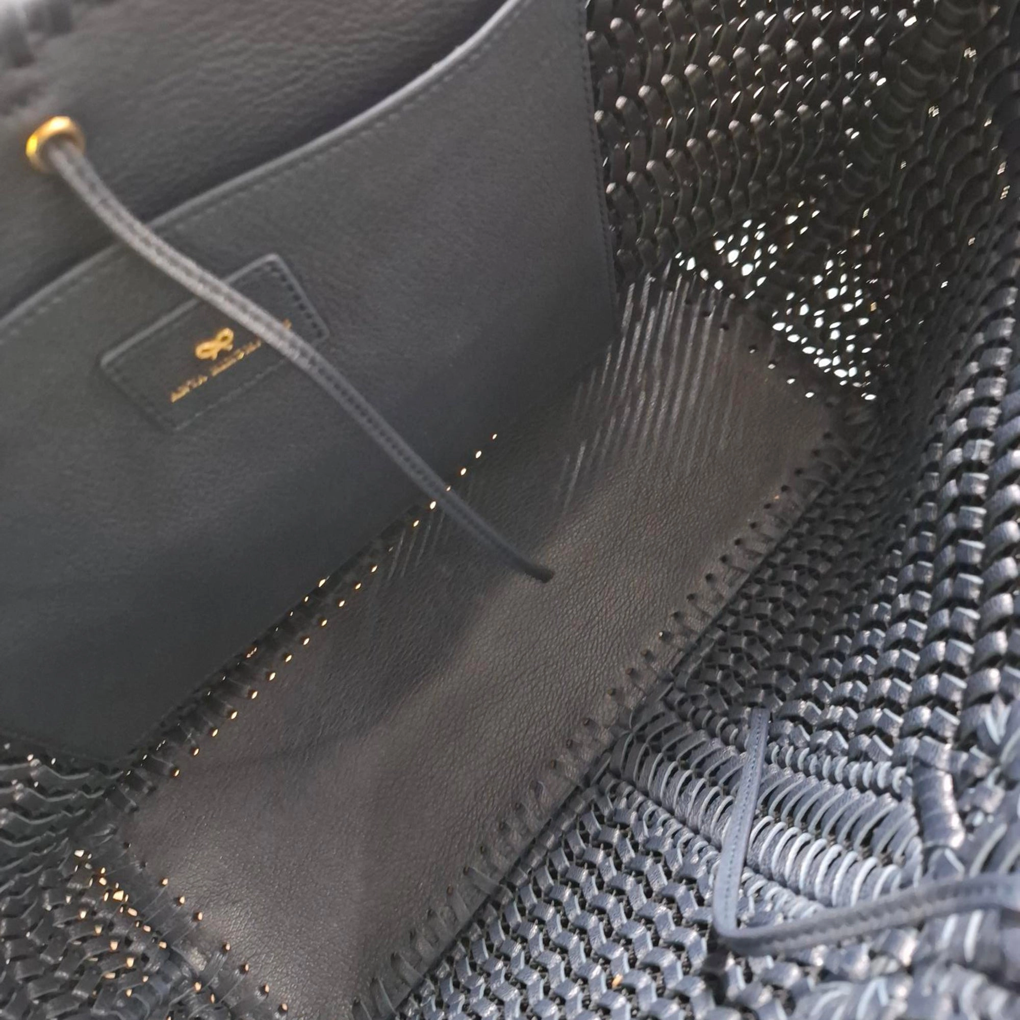 Anya Hindmarch Neeson Bag in Black Calf Leather