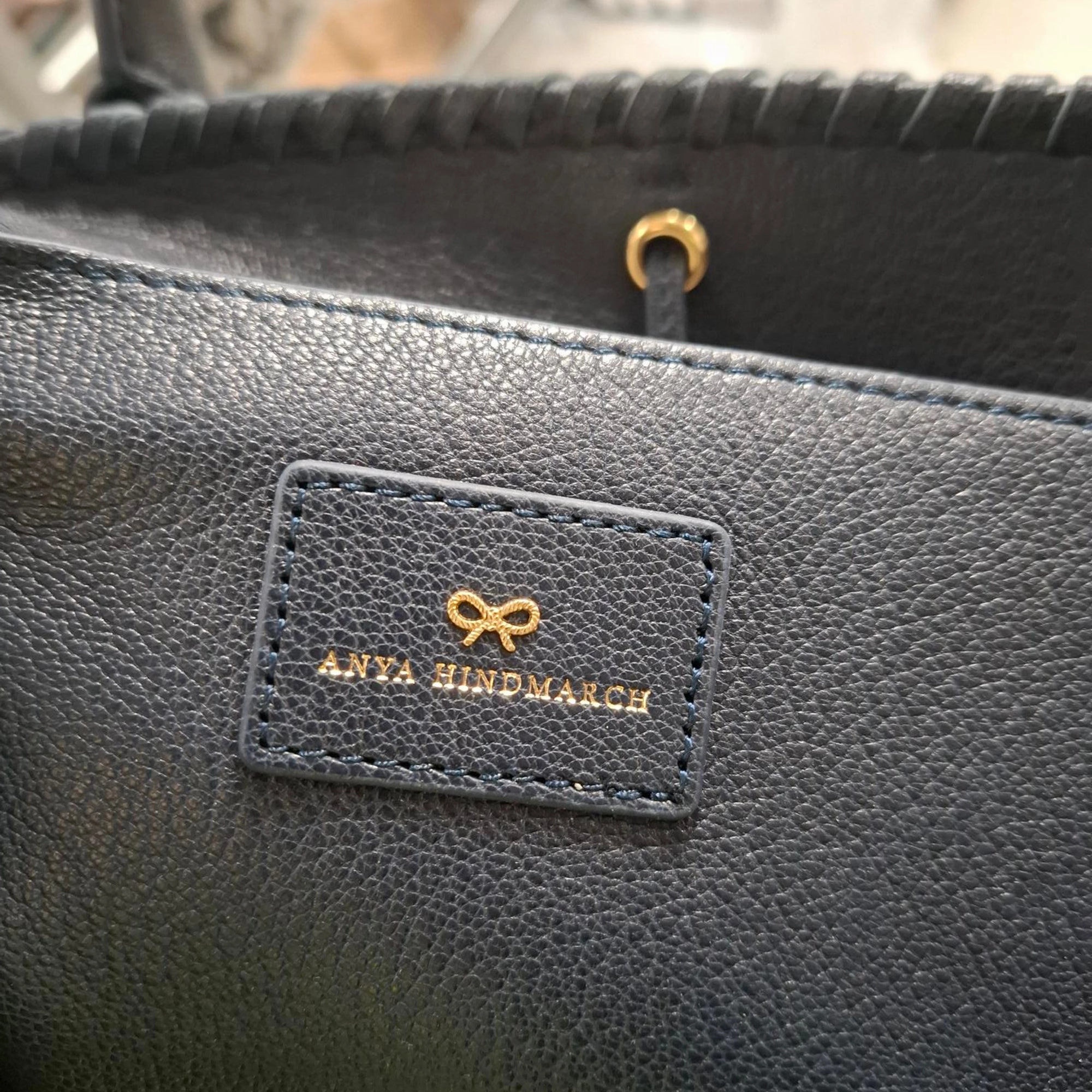 Anya Hindmarch Neeson Bag in Black Calf Leather