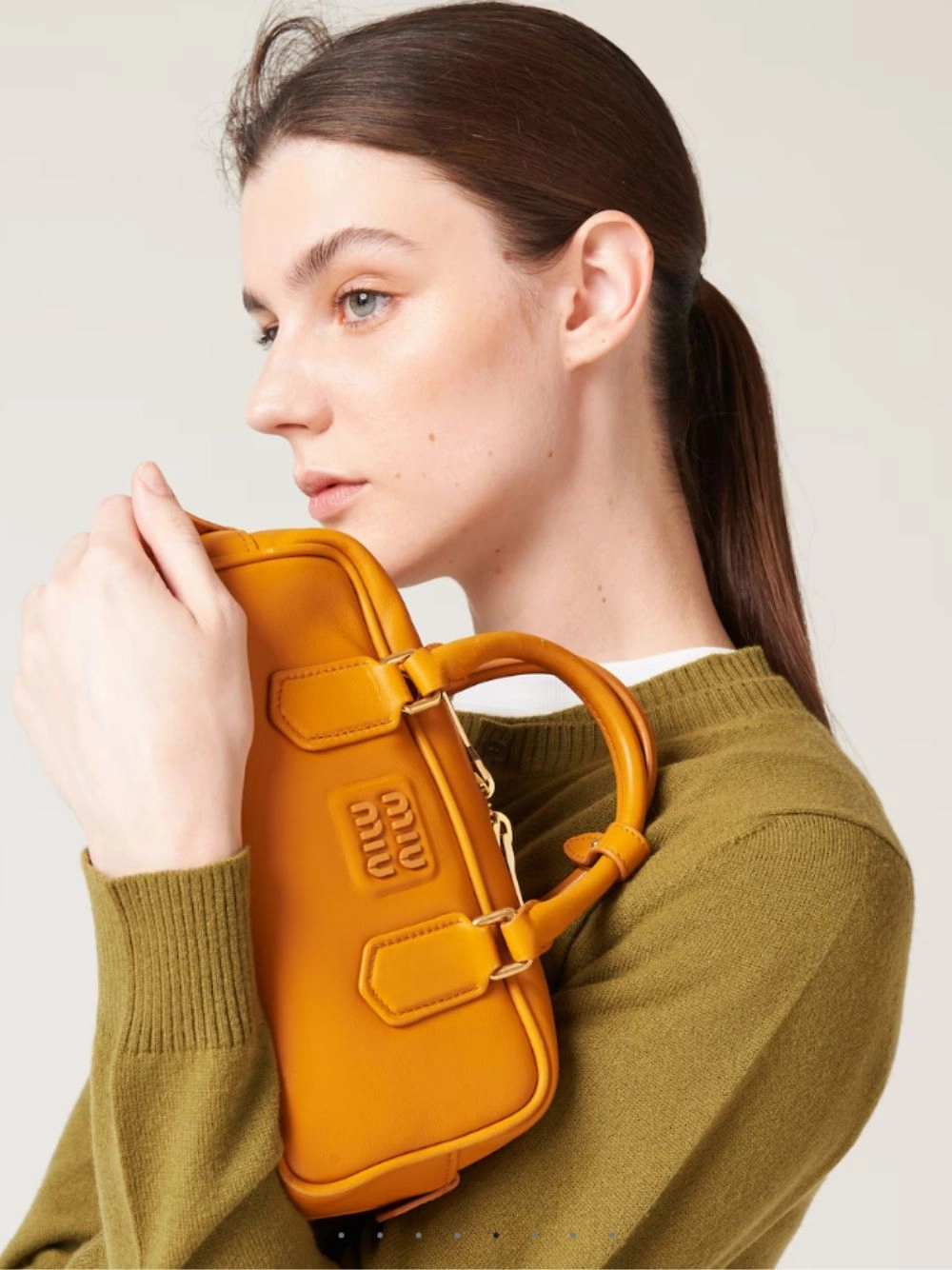 Arcadie Yellow Leather Bag