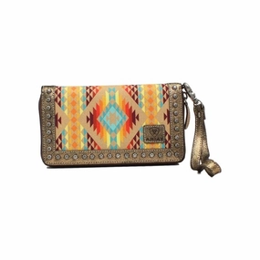 Ariat Western Wallet Clutch Southwest Wristlet Multi-Color A770000126 - 4 1/2 x 1 x 7 7/8