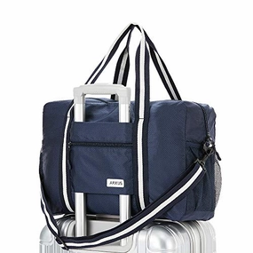 Arxus Travel Lightweight Waterproof Foldable Storage Carry Luggage Duffle Tote Bag (Navy Blue)