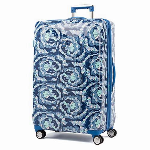 Atlantic Ultra Lite 4 Hardside 24 And 28-Inch Expandable Spinners, Travel Pillow (Surf Blue)