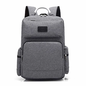AUGUR 15.6Classic Laptop Backpack Oxford Fabric Travel Rucksack for Men Women (Grey)